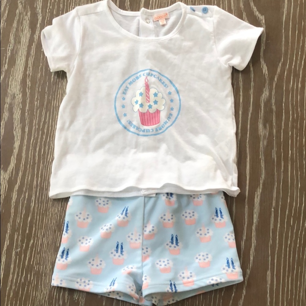 Toddler bathing suit and t-shirt Size 12-18 months